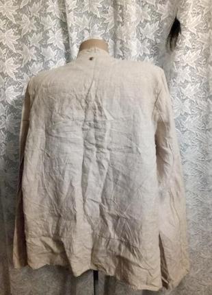 Льняной меланжевый кардиган~пиджак пог-57см7 фото