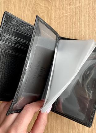 Чоловіче портмоне гаманець шкіряний для документів anil, портмоне вертикальне4 фото