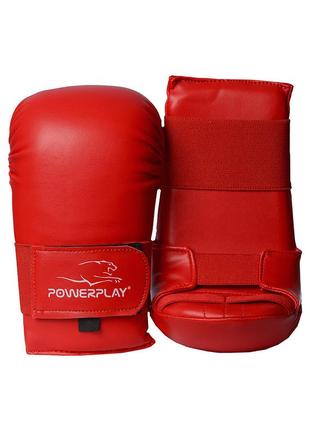 Рукавиці для карате тренувальні спортивні рукавчки для єдиноборств powerplay 3027 червоні l ku-22