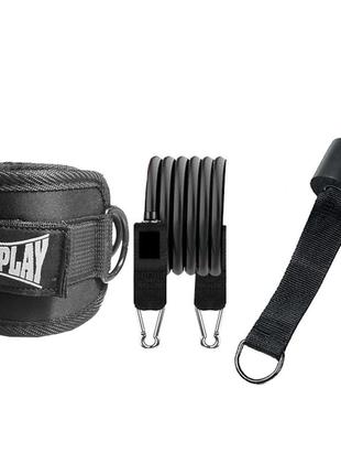 Манжета для тяги тренировочная спортивная для фитнеса powerplay 4334 ankle strap черная ku-22