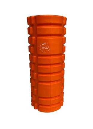 Валик массажный спортивный тренировочный для регуляции мышц wcg k1 роллер оранжевый цвет ku-222 фото