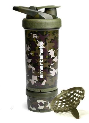 Бутылка шейкер спортивная универсальная для спортзала smartshake revive 25oz/750ml camo green ku-22