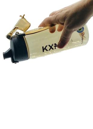 Пляшка спортивна для води пластикова для тренувань casno 580 мл kxn-коричнева 1179 ku-222 фото