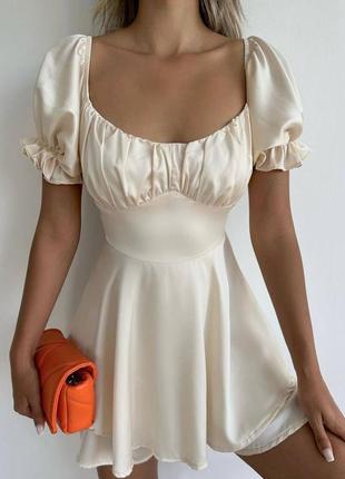 Роскошное и романтичное шелковое платье цвет: черный, молоко, бежевый2 фото