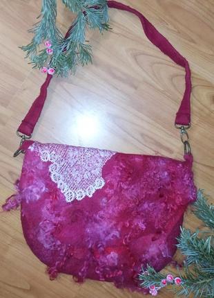 Валяне сумка з натуральної вовни