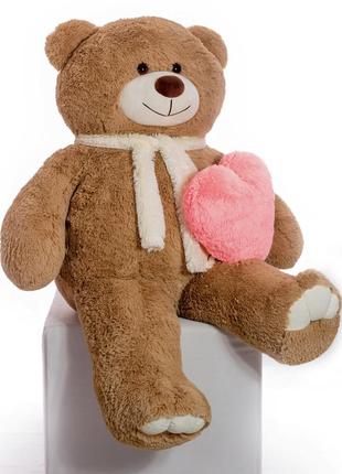 М'яка іграшка для дітей і дорослих, плюшевий мішка, містер ведмідь, колір коричневий, розмір 160 см5 фото