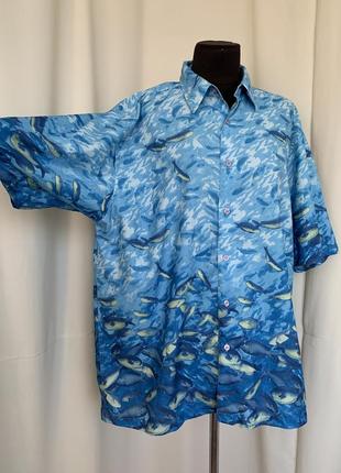 Рубашка гавайская гавайка винтаж