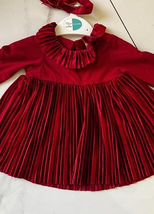 Платье, платье, бордо h&amp;m 0-2м /56