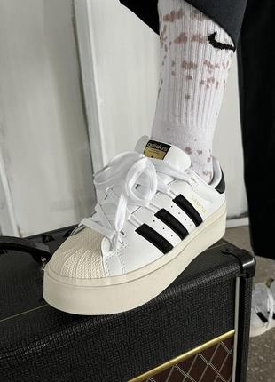 Женские кроссовки adidas superstar bonega black white 39-407 фото