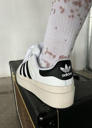 Женские кроссовки adidas superstar bonega black white 39-404 фото