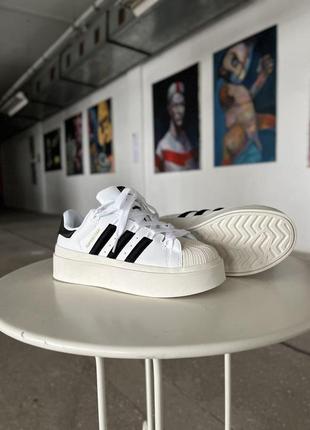 Женские кроссовки adidas superstar bonega black white 39-402 фото