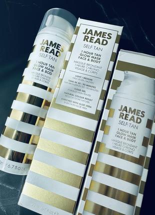 James read glow mask express tan gel for the face & body light to medium автозасмага для тіла та обличчя