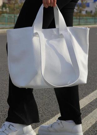 Кожаная сумка женская италия шоппер