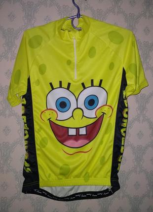Велосипедна футболка spongebob губка боб велосипедка велофутболка scimitar1 фото