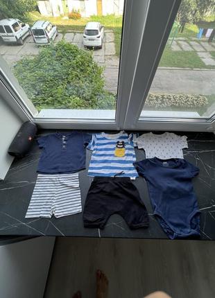 H&amp;m 74 6-9 набор комплект вещей для мальчика шорты футболки боди на лето2 фото
