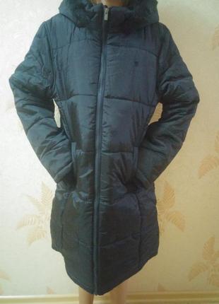 Куртка подовжена брендовий чорна xs або на дівчинку 14-15 років2 фото