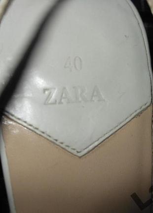 =zara=,оригинал! белые босоножки натуральная кожа7 фото