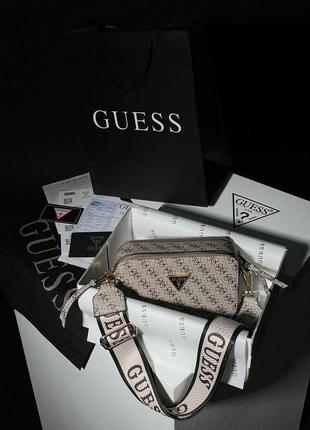 Женская сумка гесс серая guess zippy snapshot grey5 фото