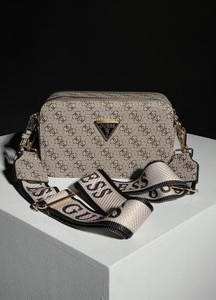 Жіноча сумка гесс сіра guess zippy snapshot grey1 фото