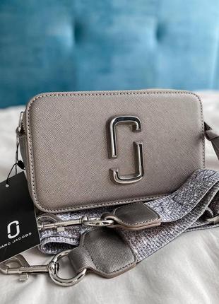 Женская сумка марк джейкобс серая marc jacobs gray logo