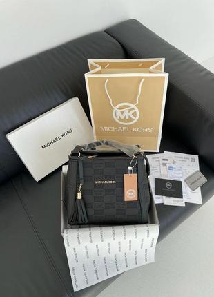 Женская сумка майкл корс черная michael kors hamilton black