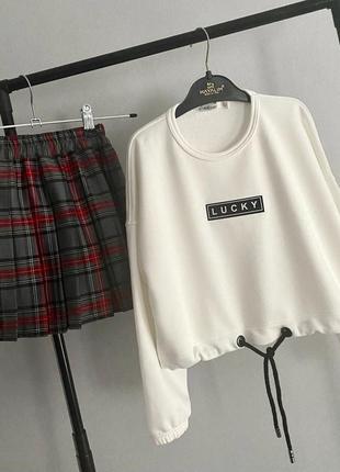 Дитяча підлітковий костюм кофта та спідниця