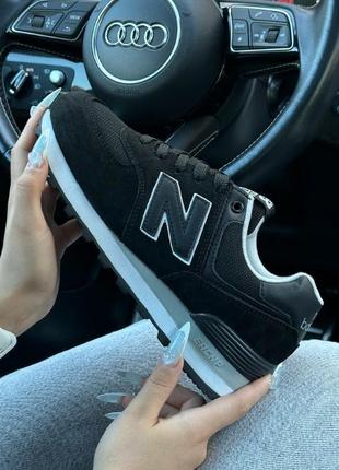 Женские кроссовки new balance 574 black white