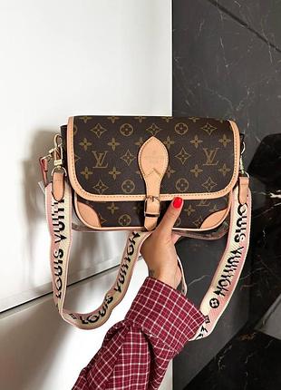 Жіноча сумка луї віттон коричнева louis vuitton brown diane