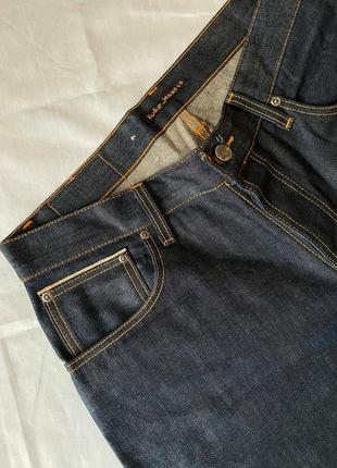 Якісні, щільні, італійські джинси nudie hank rey dry orange selvedge , розмір 33 х 325 фото