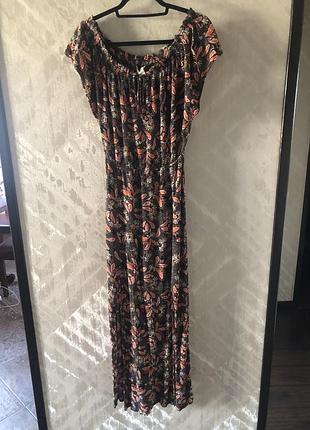 Длинное цветочное платье h&amp;m