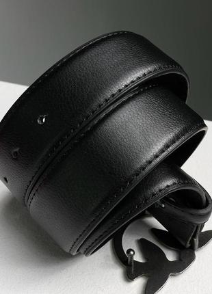 Жіночий ремінь пінко чорний пояс pinko love birds leather belt black/bronze6 фото