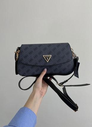 Женская сумка гесс синяя guess cordelia flap shoulder bag blue9 фото