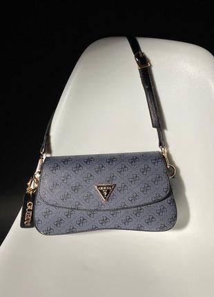 Женская сумка гесс синяя guess cordelia flap shoulder bag blue5 фото