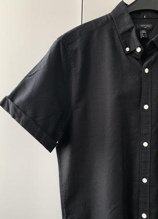 Черная рубашка с коротким рукавом2 фото