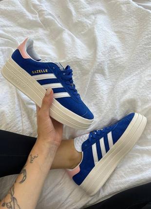 💙🌺adidas gazelle blue pink🌺💙  кроссовки женские адедас газель синие, женккие кроссовки адедас, кроссовки адедас женские весна-осень