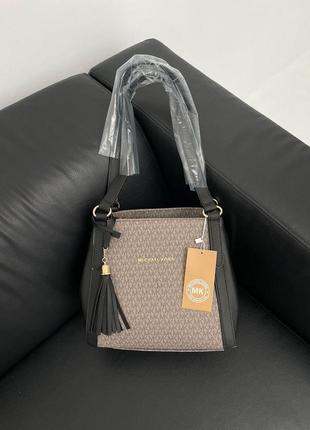 Женская сумка майкл корс серая michael kors hamilton grey3 фото