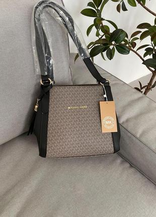 Жіноча сумка майкл корс сіра michael kors hamilton grey