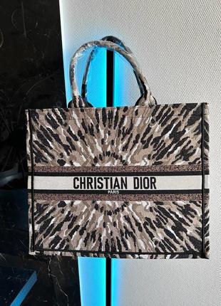 Женская сумка шоппер кристиан диор коричневая christian dior brown8 фото
