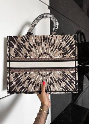 Женская сумка шоппер кристиан диор коричневая christian dior brown4 фото