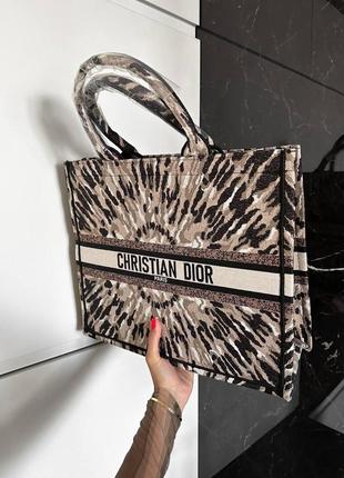 Женская сумка шоппер кристиан диор коричневая christian dior brown9 фото