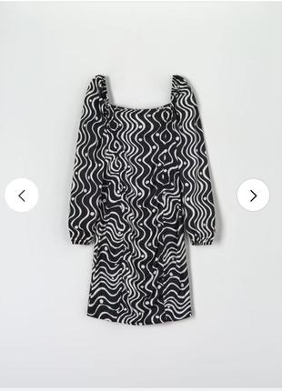 Платье с объемными рукавами 5