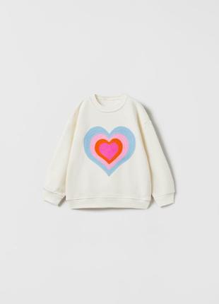 Свитшот сердечко zara р.104