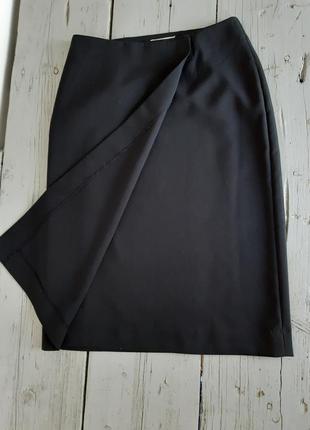 Чорна юбка( спідниця) - карандаш с запахом2 фото