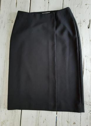 Чорна юбка( спідниця) - карандаш с запахом1 фото