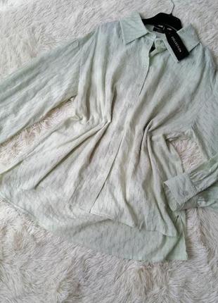 Сорочка блуза з бавовняної натуральної тканини вишивкою прошива оверсайз повномірні розміри3 фото