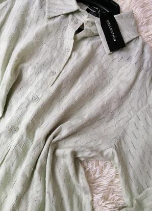 Сорочка блуза з бавовняної натуральної тканини вишивкою прошива оверсайз повномірні розміри6 фото