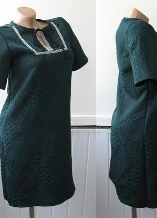 Сукня фактурна з етнічною вишивкою5 фото