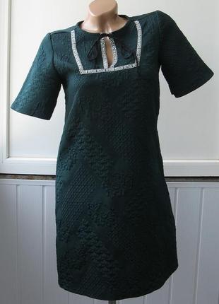 Сукня фактурна з етнічною вишивкою1 фото