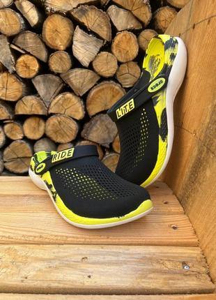 Чоловічі крокси crocs b508 360 black/citrus