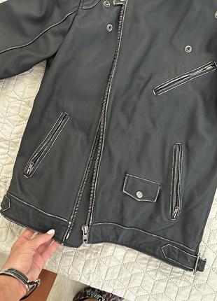 Кожаная куртка с потертостями /винтаж5 фото